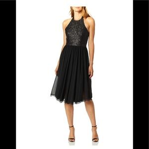 Dress the Population Halter Fit&Flare Midi Dress